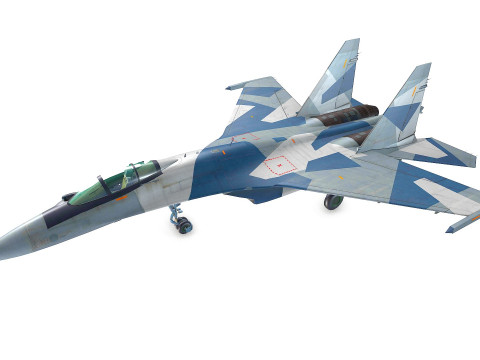 Sukhoi Su-35 Low-poly Model 3D