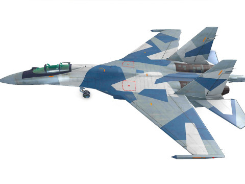 Sukhoi Su-35 Low-poly 3D 模型