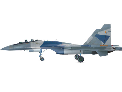 Sukhoi Su-35 Low-poly 3D 模型