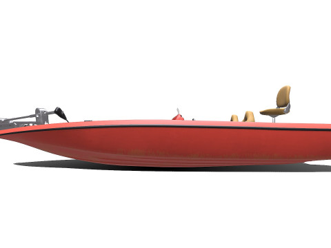Bass Fishing Boat PBR Modelo 3D