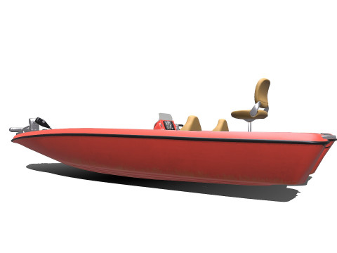 Bass Fishing Boat PBR Modelo 3D