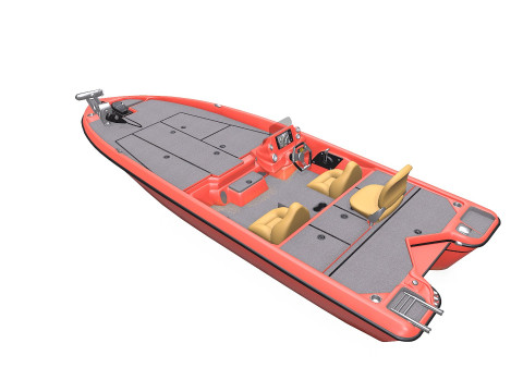 Bass Fishing Boat PBR Modelo 3D