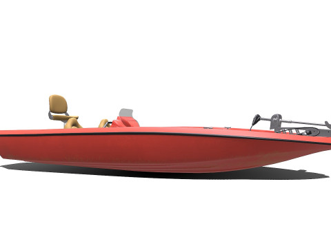 Bass Fishing Boat PBR Modelo 3D