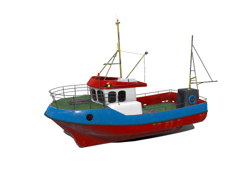 Fishing Boat PBR 3D मॉडल