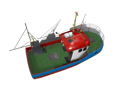 Fishing Boat PBR 3D 모델