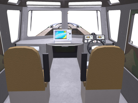 Patrol Boat Low-poly PBR Modello 3D