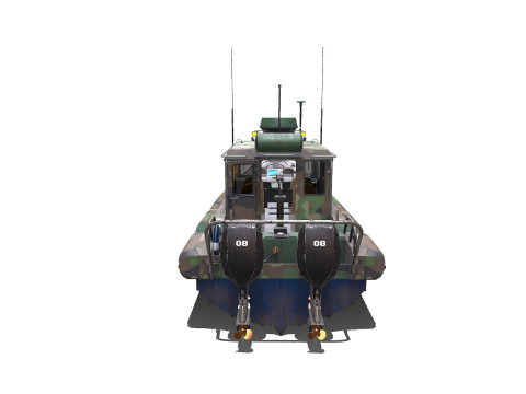 Patrol Boat Low-poly PBR Modello 3D
