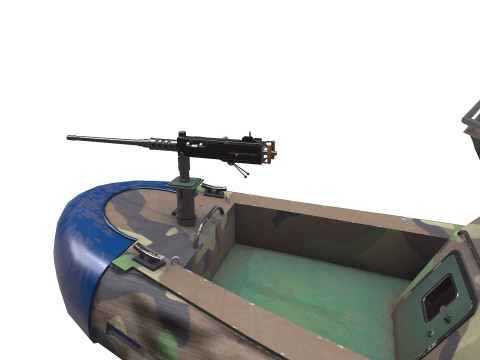 Patrol Boat Low-poly PBR Modello 3D