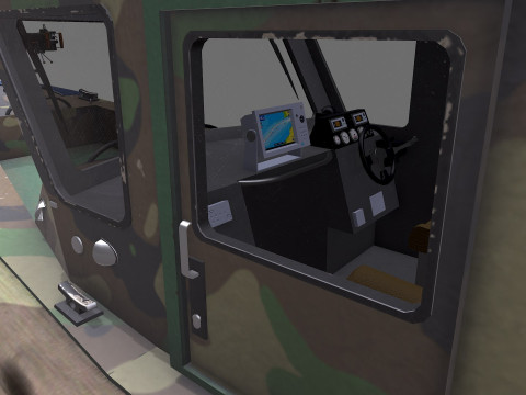 Patrol Boat Low-poly PBR Modello 3D