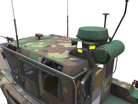 Patrol Boat Low-poly PBR Modello 3D