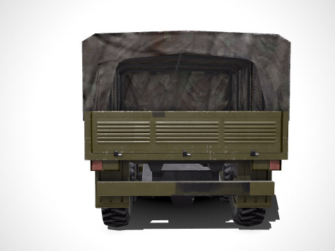 Ural 4320 Low-poly PBR 3D Model