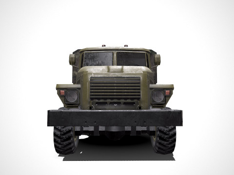 Ural 4320 Low-poly PBR 3D Model
