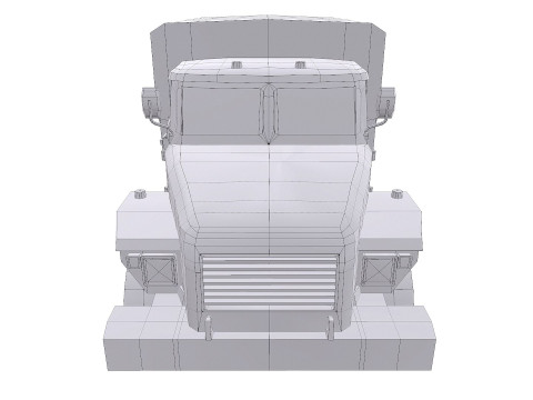 Ural 4320 Low-poly PBR 3D Model
