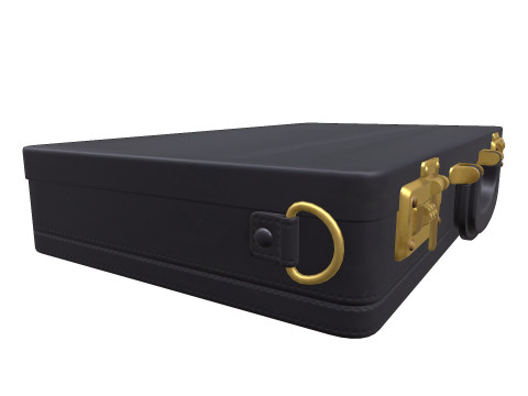 Briefcase With Money Low-poly 3D Model