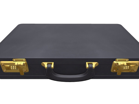 Briefcase With Money Low-poly 3D Model