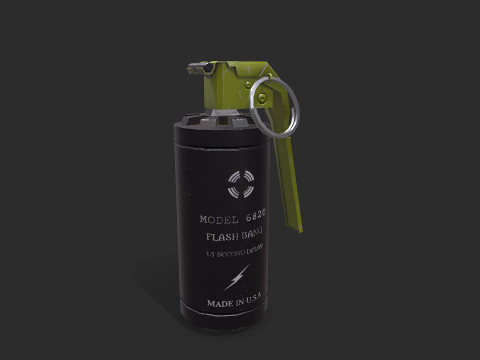 Flashbang Grenade Low-poly PBR 3D मॉडल