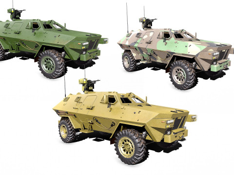 Armored Personnel Carrier APC PBR 3D Model