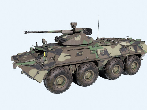 BTR 82A Low-poly PBR 3D Model