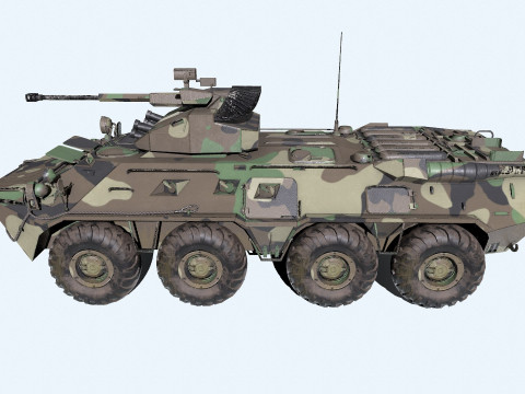BTR 82A Low-poly PBR 3D Model