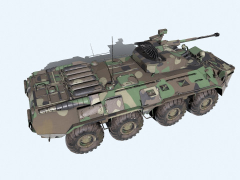 BTR 82A Low-poly PBR 3D Model