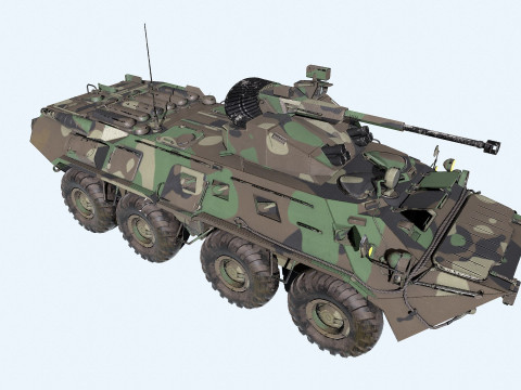 BTR 82A Low-poly PBR 3D Model
