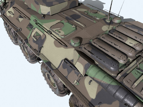 BTR 82A Low-poly PBR 3D Model