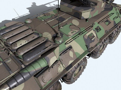 BTR 82A Low-poly PBR 3D Model