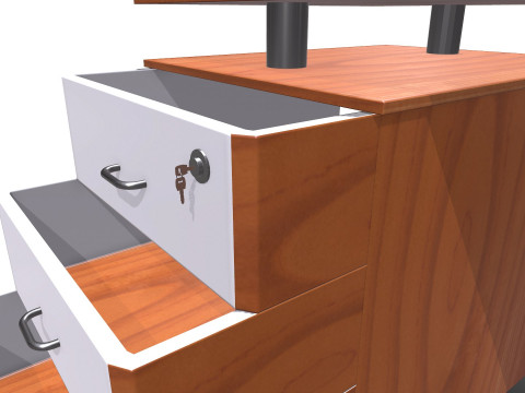 Office Table Low-poly PBR 3D 모델