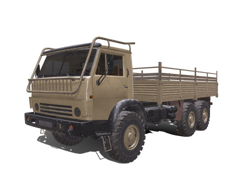 Military Truck Low-poly PBR 3D Model
