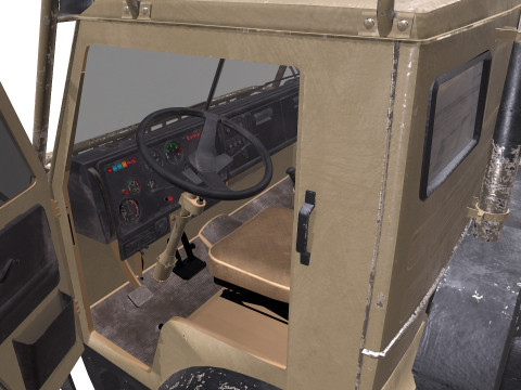 Military Truck Low-poly PBR 3D Model