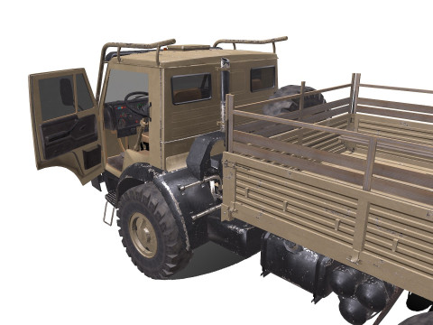 Military Truck Low-poly PBR 3D Model