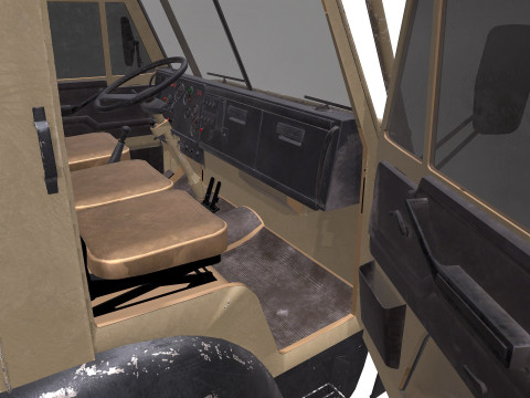 Military Truck Low-poly PBR 3D Model