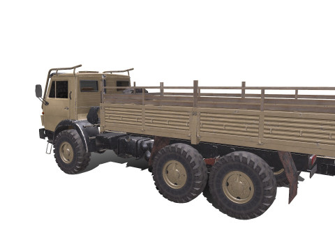Military Truck Low-poly PBR 3D Model