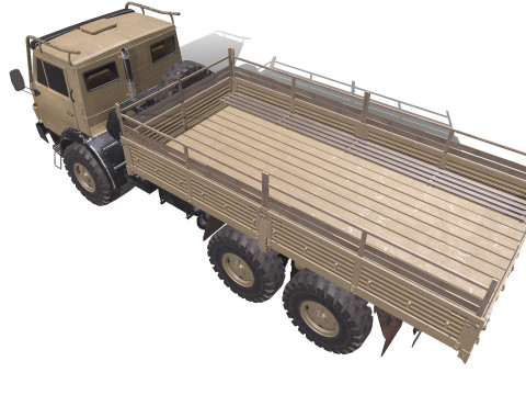 Military Truck Low-poly PBR 3D Model