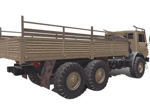 Military Truck Low-poly PBR 3D Model