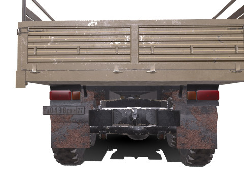 Military Truck Low-poly PBR 3D Model