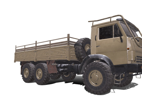 Military Truck Low-poly PBR 3D Model