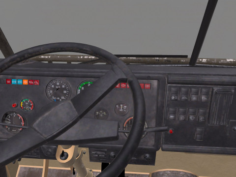 Military Truck Low-poly PBR 3D Model