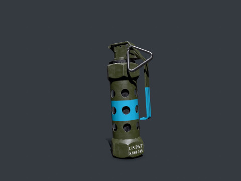 Stun Grenade Free low-poly 3D Model