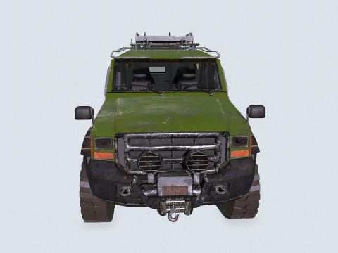 Armored Car Low-poly PBR Modèle 3D