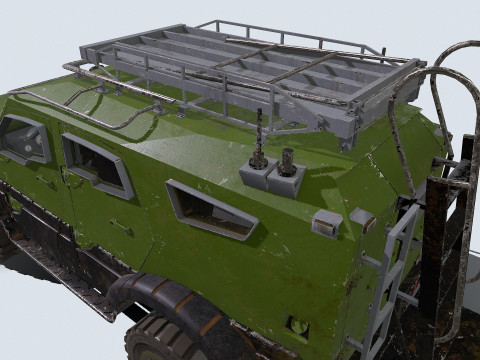 Armored Car Low-poly PBR Modèle 3D