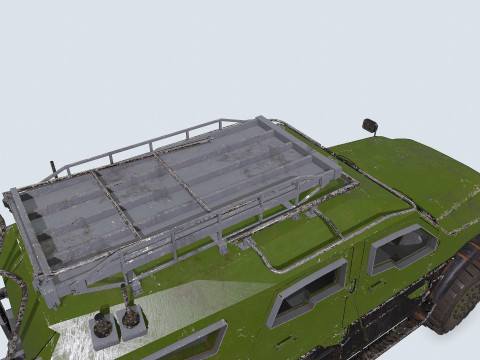 Armored Car Low-poly PBR Modèle 3D