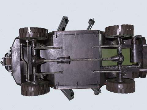 Armored Car Low-poly PBR Modèle 3D