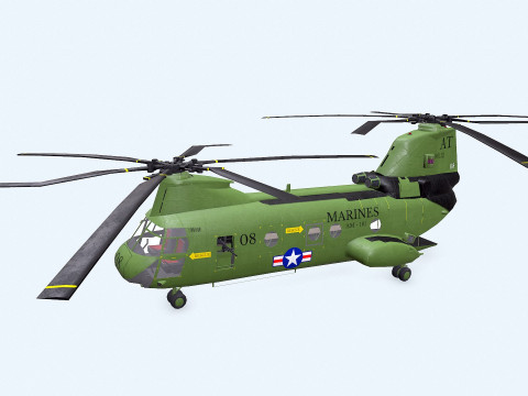 Boeing Vertol CH-46 Sea Knight 3D Model