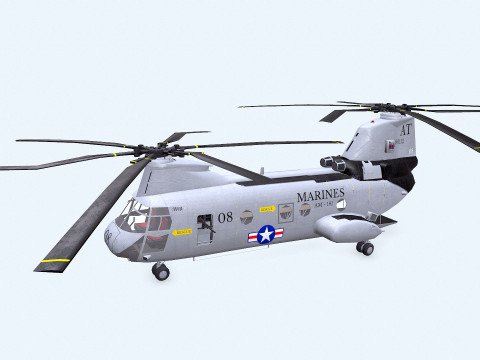 Boeing Vertol CH-46 Sea Knight 3D Model
