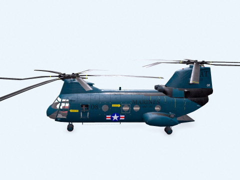 Boeing Vertol CH-46 Sea Knight 3D Model