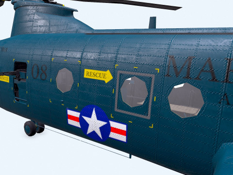 Boeing Vertol CH-46 Sea Knight 3D Model