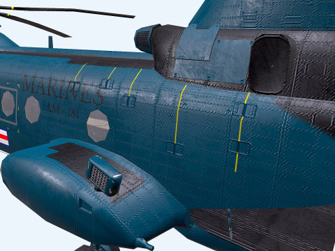 Boeing Vertol CH-46 Sea Knight 3D Model