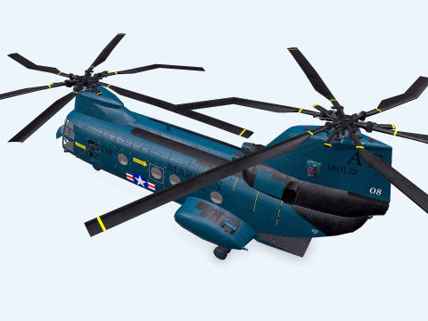 Boeing Vertol CH-46 Sea Knight 3D Model
