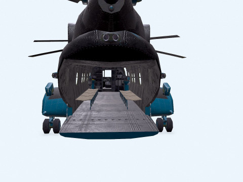 Boeing Vertol CH-46 Sea Knight 3D Model